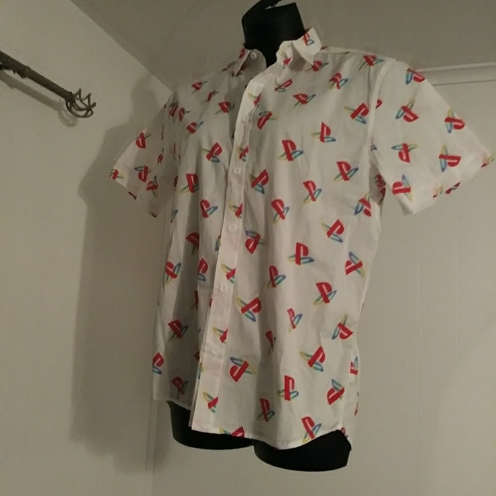 Sold Play station button down signature shirt